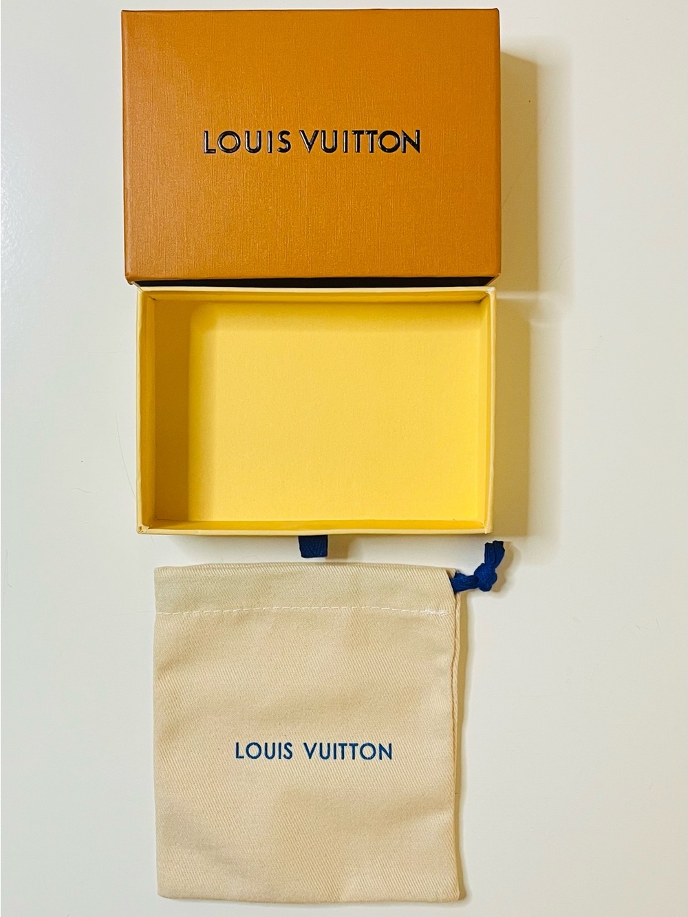 Louis Vuitton Authentic Gift Box + Dust Bag Set Small Accessory Storage EUC